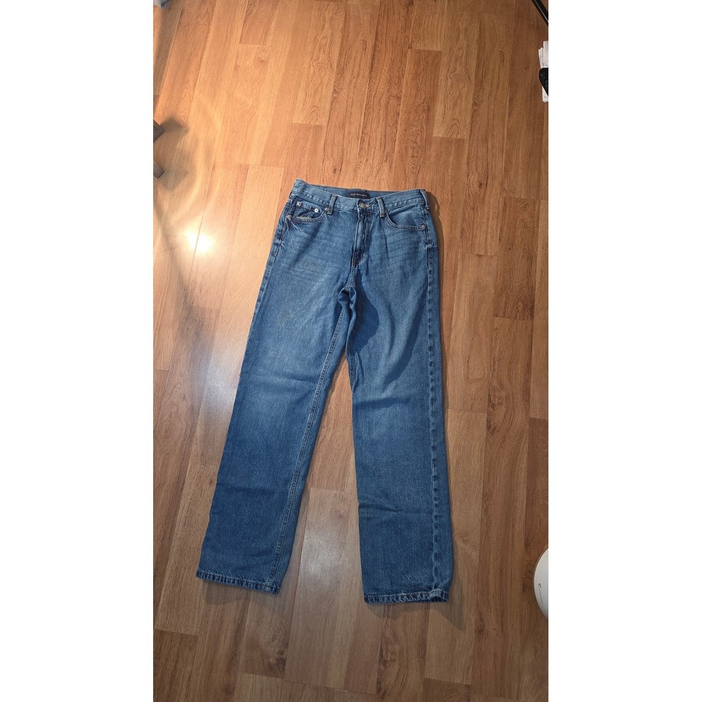 Aeropostale High Rise Baggy Jeans Medium Wash Blue Denim Women Size 2 Reg
